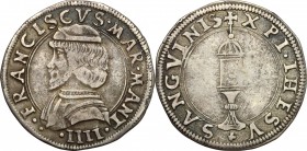 Mantova.  Francesco II Gonzaga (1484-1519). Mezzo testone. CNI 65/75. Rav. Mor. 17. MIR 419. 3.78 g.  25.3 mm.