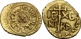 Messina.  Guglielmo II (1166-1189).. Multiplo di tarì con globetti disposti a croce. Sp. 101. Travaini 354. D'andrea-Contreras 353. 1.93 g.  14.5 mm.