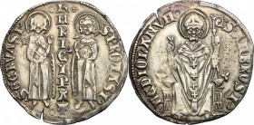Milano.  Enrico VII di Lussemburgo (1310-1313), Imperatore e Re d'Italia.. Grosso da 2 soldi o grosso tornese. CNI 2. Cr. 2. MIR 76. 4.14 g.  26 mm.
