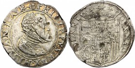 Milano.  Filippo II (1556-1598). Quarto di scudo. CNI 339. Cr. 31. MIR 316.  8.92 g.  29.3 mm.