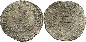Mirandola.  Ludovico II Pico (1550-1568), Signore. Colombina con sfera armillare. CNI 44 (mezzo paolo). Rav. Mor. 3. Bellesia p. 144. MIR 511. 1.06 g....