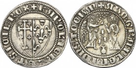 Napoli.  Carlo I d'Angiò (1266-1285). Saluto d'argento. P/R 3. MIR 20. 3.24 g.  24 mm.