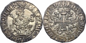 Napoli.  Roberto d'Angiò (1309-1343). Gigliato. P/R 2. MIR 28.  3.95 g.  27.3 mm.