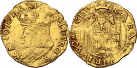 Napoli.  Carlo V (1516-1556). Ducato d'oro. P/R 6. MIR 128. 3.5 g.  23 mm.