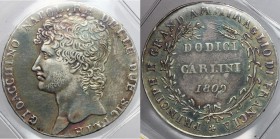 Napoli.  Gioacchino Murat (1808-1815) . Dodici carlini 1809. P/R 1. MIR 434. 27.42 g.  38 mm.