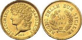 Napoli.  Gioacchino Murat (1808-1815).. 20 lire 1813. P/R 10. MIR 440. 6.43 g.  21 mm.