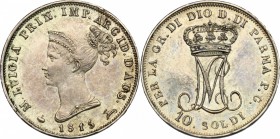 Parma.  Maria Luigia d'Austria (1815-1847) Duchessa di Parma, Piacenza e Guastalla. . 10 soldi 1815. Pag. 10. Mont. 120. 18.5 mm.