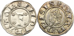 Pisa.  Repubblica a nome di Federico I (1155-1312). Grosso da 12 denari, 1220-1250. CNI 13. MIR 394/2 1.63 g.  20 mm.