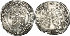 Roma.  Sisto IV (1471-1484).. Grosso. CNI 88. M. 22. Berm. 452. 3.71 g.  29 mm.
