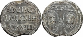 Roma.  Benedetto XII (1334-1341), Jacques De Novelles di Saverdun . Bolla. Ser. 13. 48.9 g.  40 mm.