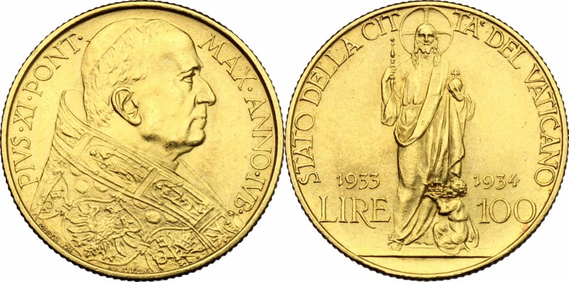 Roma - Città del Vaticano. Pio XI (1922-1939). 100 lire 1933-1934 A. IVB. Pag. 6...