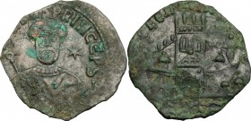 Salerno.  Gisulfo II (1052-1077).. Follaro con busto e fortificazioni di Salerno. Bellizia 33/34 (Gisulfo I). Travaini 13. D'Andrea-Contreras 89. 2.04...