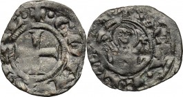 Santa Fiora.  Ildebrandino VII degli Aldrobandeschi, Conte Palatino (XII- XIII sec.). Denaro piccolo. CNI 1. MIR 471. 0.46 g.  16 mm.