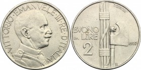 Vittorio Emanuele III (1900-1943). 2 lire 1927. Pag. 745. Mont. 165