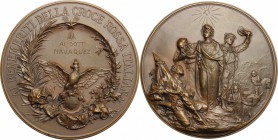 Medaglia 1897 conferita al Dott. Navaquez. Brambilla 385. Bini pag. 212. 68 mm.