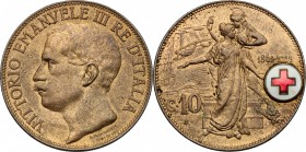 Vittorio Emanuele III (1900-1943). 10 centesimi 1914. Mont. 1.  31 mm.