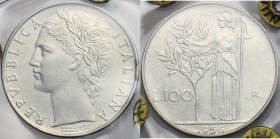 100 lire 1956. Mont. 07 27.8 mm.