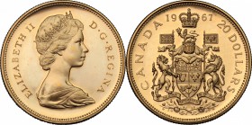 Canada.  Elizabeth II (1952 -). 20 dollars 1967. Fr. 5 18.26 g.  27 mm.