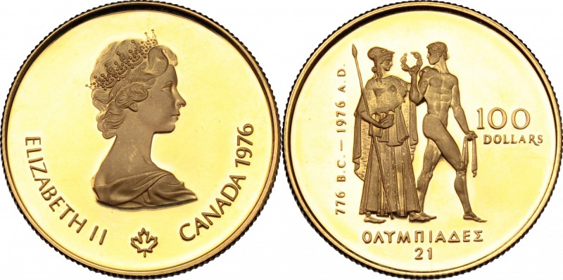 Canada. Elizabeth II (1952 -). 100 dollars 1976. Fr. 7. AU. g. 16.91 mm. 25.00 P...