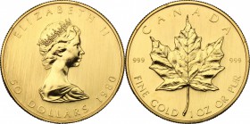 Canada.  Elizabeth II (1952 -). 50 dollars 1980. Fr. B1. 31.13 g.  30 mm.