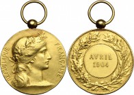 France. Commemorative medal April 1904.  15.06 g.  27 mm.