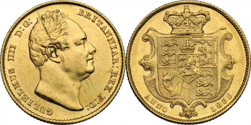 Great Britain. William IV (1830-1837). Sovereign 1833. Fr. 383. AU. RR. Minting ...