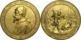 Alessandro VII (1655-1667), Fabio Chigi.. Medaglia straordinaria 1659, per la fine della peste a Roma. Miselli 567. Lincoln 1192. Bargello 120. Patrig...