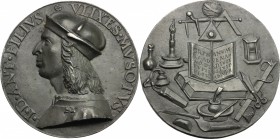 Ulisse Musotti (c. 1490-1534), giureconsulto a Bologna. Medaglia 1510. Armand II, 67, 29. Hill, Corpus 608. Pollard, Bargello 132.  68.1 mm.