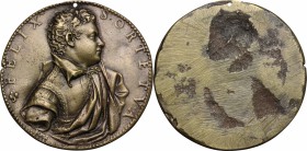 Giovane nobiluomo. Medaglia, seconda metà del XVI secolo. Armand I, 215, 7. Pollard, Bargello III, 787. Attwood 682.  55.5 mm.