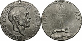 Orazio Tigrini de' Mari (1535-1591), compositore. Medaglia, ca. 1575. Attwood 983.  32 mm.