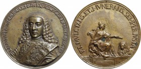 Venezia.  Francesco II Morosini detto Lorenzo (1714-1793), Cavaliere e Procuratore di San Marco.. Medaglia fusa 1755. Voltolina 1533. 90 mm.