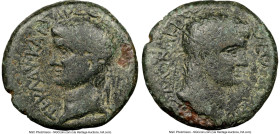 MACEDON. Thessalonica. Claudius (AD 41-54). AE (21mm, 6h). NGC Choice Fine. TI KΛAY KAIΣAP ΣEBAΣTOΣ ΓEPM, laureate head of Claudius left / ΘEOΣ ΣEBAΣT...