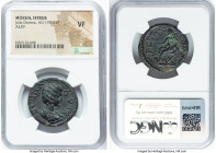 MOESIA. Istrus. Julia Domna (AD 193-217). AE (29mm, 6h). NGC VF. ΔOMNA-AYΓO, draped bust of Julia Domna right, seen from front, hair braided in waves ...