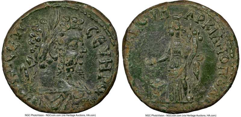 MOESIA. Marcianopolis. Septimius Severus (AD 193-211). AE (26mm, 1h). NGC XF, ed...