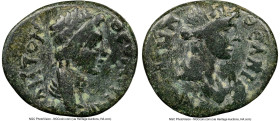 MYSIA. Pergamum. Pseudo-autonomous issues. Ca. 1st century AD. AE (17mm, 1h). NGC Choice Fine. Ca. AD 40-60. ΘЄON CYN-KΛHTON, draped bust of Senate ri...