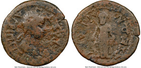 CARIA. Halicarnassus. Agrippina Junior (AD 50-59). AE (20mm, 7h). NGC VG. AΓPIΠΠINA ΣEBAΣTH, draped bust of Agrippina Junior right, seen from front / ...