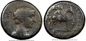 PHRYGIA. Hierapolis. Nero (AD 54-68). AE (19mm, 6h). NGC Fine. NEPΩN KAIΣAP, bare-headed, draped, and cuirassed bust of Nero right, seen from front / ...