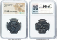 SYRIA. Antioch. Trajan (AD 98-117). AE (29mm, 12h). NGC Choice Fine. ΑΥΤΟΚΡ ΚΑΙC ΝЄΡ ΤΡΑ-ΙΑΝΟC CЄΒ ΓЄΡΜ ΔΑΚ, laureate head of Trajan right / S•C / Θ; ...