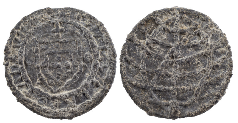 Portuguese India
D. Manuel I (1495-1521)
Bastardo V-O Malacca
AG: 22.01 14.01 g
...