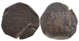 Portuguese India
D. José I (1750-1777)
30 Réis 1770 Goa
AG: 33.08 20.04 g
Fine