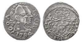 Portuguese India
D. Maria I and D. Pedro III (1777-1786)
Half Pardau 1784 Goa
AG: 06.02 2.69 g
Good Very Fine