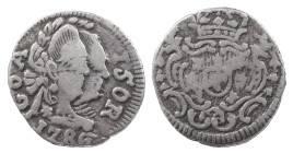 Portuguese India
D. Maria I and D. Pedro III (1777-1786)
Half Pardau 1786 Goa
AG: 06.04 2.63 g
About Very Fine