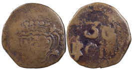 Portuguese India
D. Maria I (1786-1799)
30 Réis Goa
AG: 20.01 18.93 g
About Fine