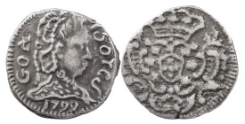 Portuguese India
D. Maria I (1786-1799)
Half Pardau Goa 1799
AG: 30.03 2.67 g
Very Fine