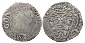 Portuguese India
D. Maria I (1786-1799)
Pardau Goa 1806
AG: 33.11 5.48 g
Fine