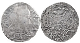 Portuguese India
D. Maria I (1786-1799)
Rupee Goa 1787
Letter "V" is in fact an inverted "A".
AG: 35.02 10.81 g
About Very Fine