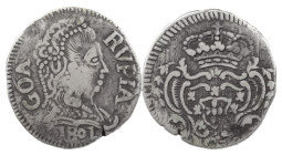 Portuguese India
D. Maria I (1786-1799)
Rupee Goa 1801
AG: 36.08 10.87 g
Very Fine