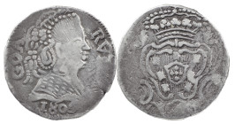 Portuguese India
D. Maria I (1786-1799)
Rupee Goa 1805
AG: 36.13 11.01 g
About Very Fine