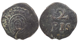 Portuguese India
D. João Prince Regent (1799-1816)
12 Réis Goa
AG: 07.02 7.74 g
Fine