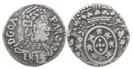 Portuguese India
D. João Prince Regent (1799-1816)
Pardau Goa 1815
Date amended
AG: NC 5.46 g Inedit
Very Fine
